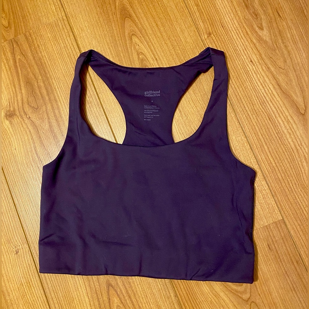 Girlfriend Collective Purple Paloma Racerback Tank Top — Size S